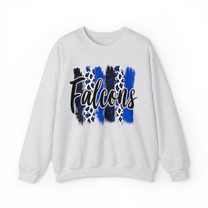 Falcons Gildan Crewneck Sweatshirt | Sizes S-5XL PLUS | Lots of Color Choices | Game Day Sweatshirt | Football Basketball Baseball Soccer