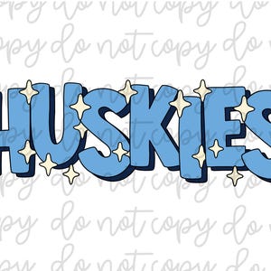 Huskies Retro Mascot Team PNG Digital Download Design | Sublimation File | T-shirt Design