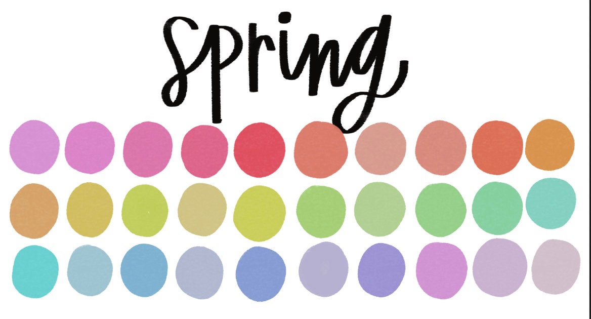 Paleta de colores de primavera para Procreate – Muestras pastel frescas para arte en iPad