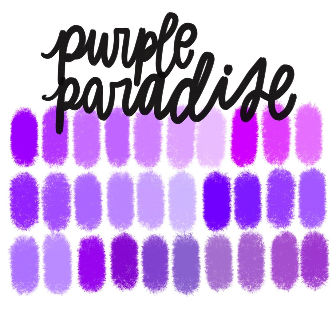 Purple Paradise Color Palette for Procreate - Etsy