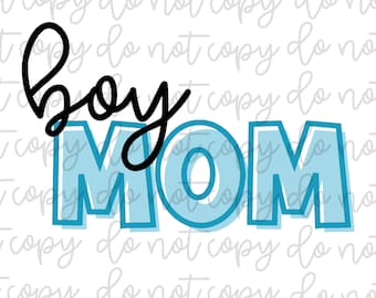 Boy Mom PNG Digital Download Design | Sublimation File