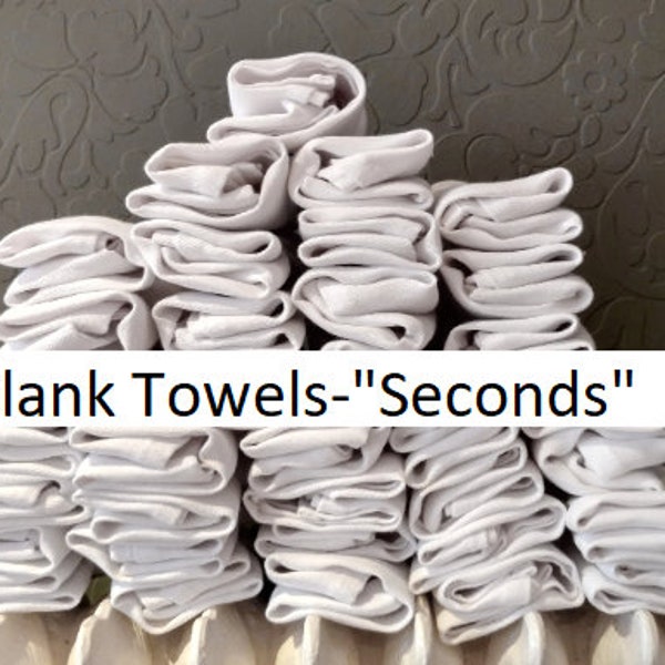 Tea Towel Fabric BLANK SECONDS-Kitchen Towels-Choose Quantity of 100 or 250--  Bulk Towels, Wholesale Blank Tea Towels to Print Your Own!