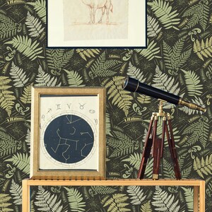 Vintage Ferns Removable Wallpaper-Peel and Stick Wallpaper-Wall Mural- Self Adhesive Wallpaper Pre-Pasted Wallpaper