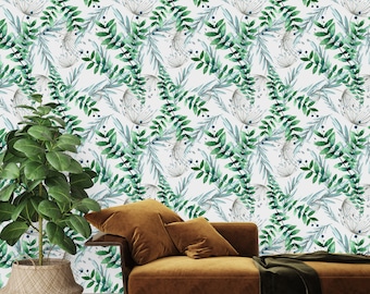 Green Plants Wallpaper-Peel and Stick Wallpaper-Wall Mural- Self Adhesive Wallpaper Pre-Pasted Wallpaper