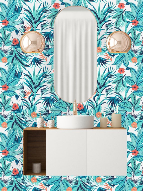 Hawaiian Style Wallpaper Removable Wallpaper-peel and Stick | Etsy