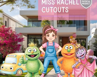 Miss Rachel and Friends Birthday Party Cutout, Back to School Decor, Classroom Decor, First Birthday, Ms Rachel Party Decor, Props, Standee