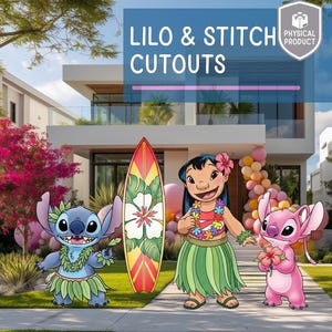 Lilo and Stitch Cutout, Birthday Decoration, Lilo and Stitch Baby Shower, Aloha Party, Props, Standee, Lawn Sign, Backdrop, Centerpieces