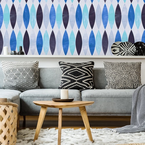 Dark Feathers Wallpaper Feathers on Black by Sarah Treu - Etsy