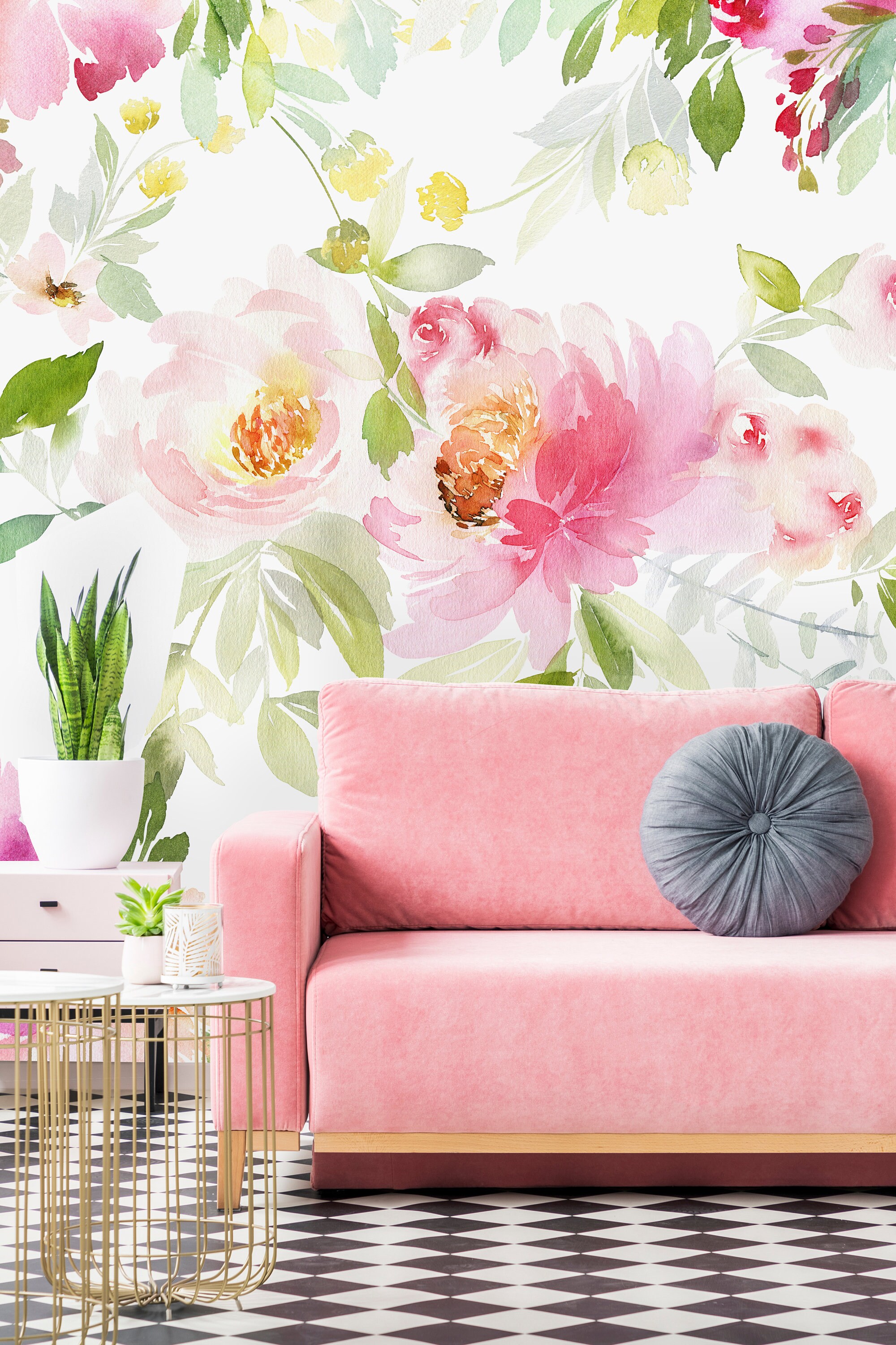 Lovely Peony Mural Removable Wallpaper-peel and Stick Wallpaper-wall ...