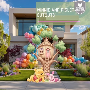 Watercolor Winnie the Pooh Cutout, Large Tree Cutout, Classic Winnie the Pooh Baby Shower Decor, First Birthday, Backdrop, Party Props