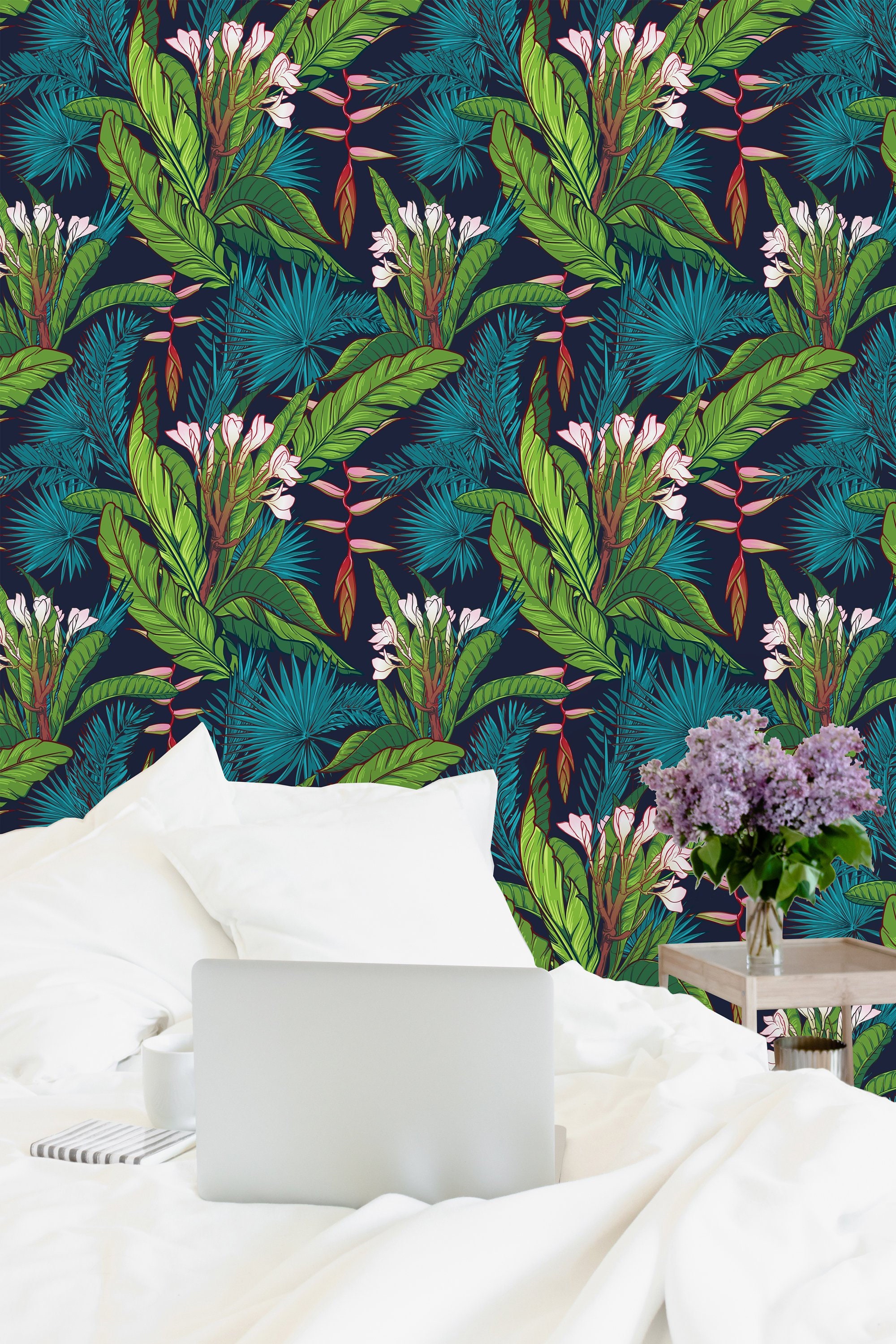 Title Fight Floral Green Wallpaper