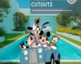 Mickey Safari Tour Cutout, Mickey Mouse Inspired, Safari Birthday, Baby Shower Decor, Jungle Backdrop, Adventure Safari, Wild One, Lawn Sign