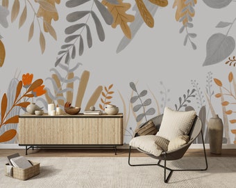 Plants Wallpaper-Peel and Stick Wallpaper-Wall Mural- Self Adhesive Wallpaper Pre-Pasted Wallpaper