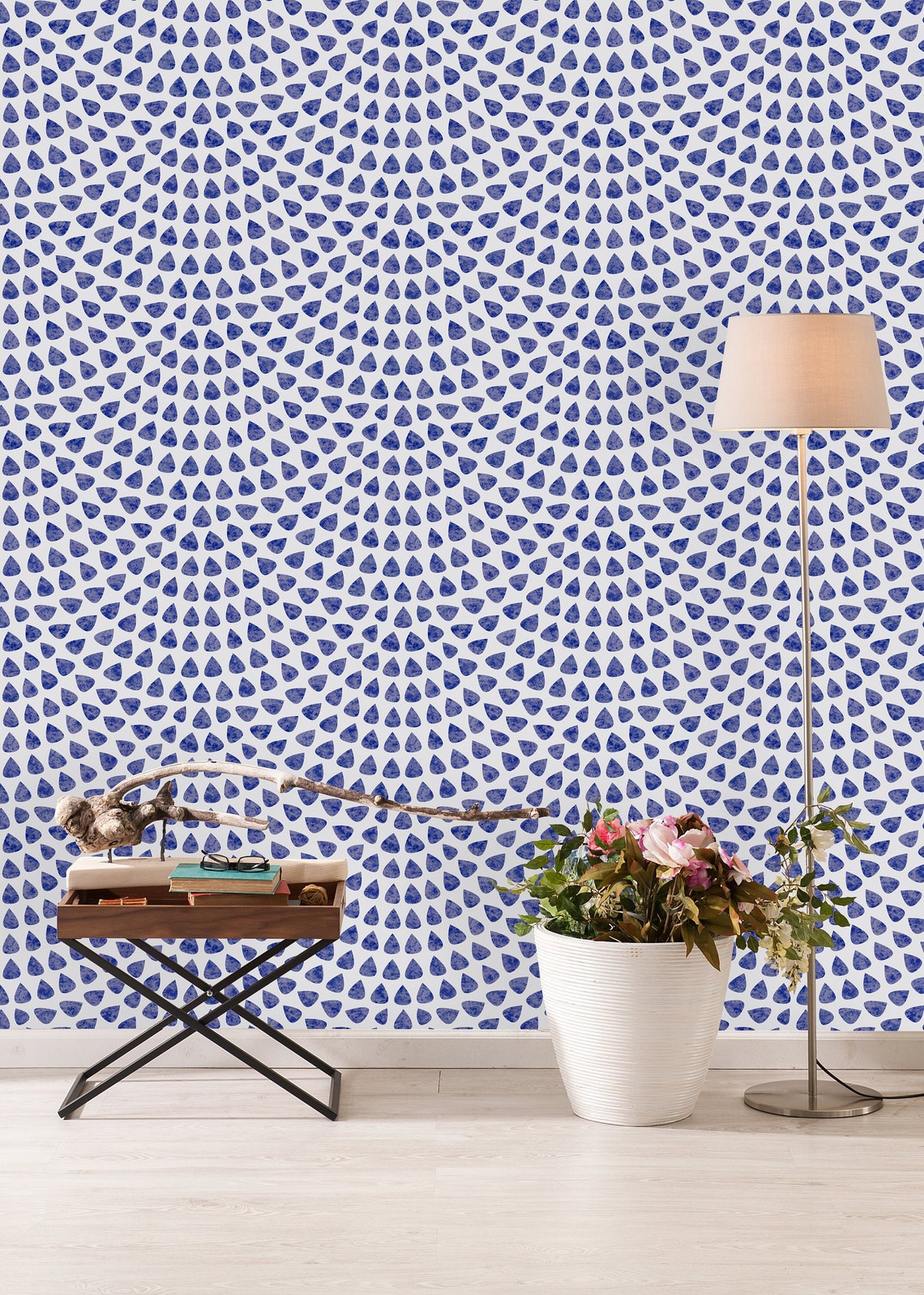 Scalloped Drops Removable WallpaperPeel and Stick Etsy