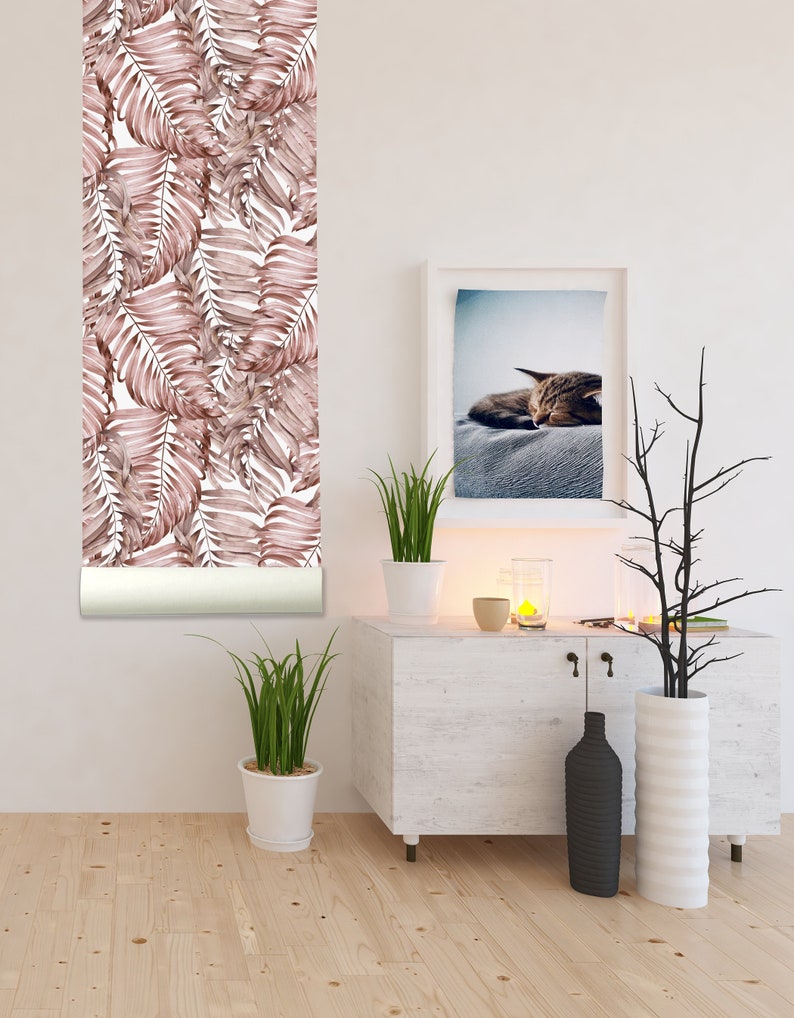 Palm Leaf Wallpaper Peel And Stick / Palm Leaf Peel Stick Wallpaper