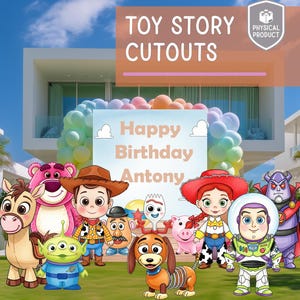 Baby Toy Story Party Cutout, Woody, Boys Birthday Decoration, Toy Story Baby Shower, Party Decor, Props, Standee, Lawn Sign, Backdrop, Buzz