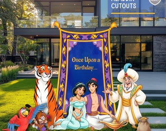 Aladdin Birthday Party Cutout, First Birthday, Party Props, Baby Shower, Jasmine Princess