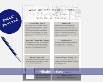 Beneficios de ofrecer una comisión de agente comprador//Información del cliente/Bienes raíces/Marketing inmobiliario/Nuevo cliente/Vendedor/Cita de listado