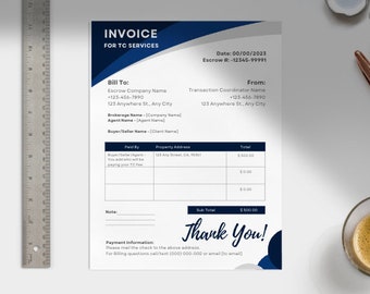 Factura de Transacción Inmobiliaria para Coordinadores de Transacción