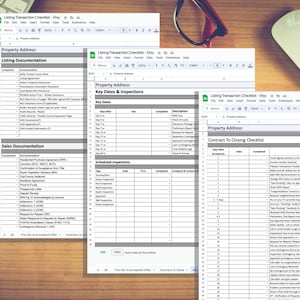 Google Sheet Listing Transaction Checklist