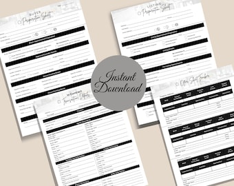 Hojas para compradores y vendedores / Información del cliente / Hoja de admisión de clientes / Hoja de información inmobiliaria / Formulario de transacción del cliente / Nuevo cliente