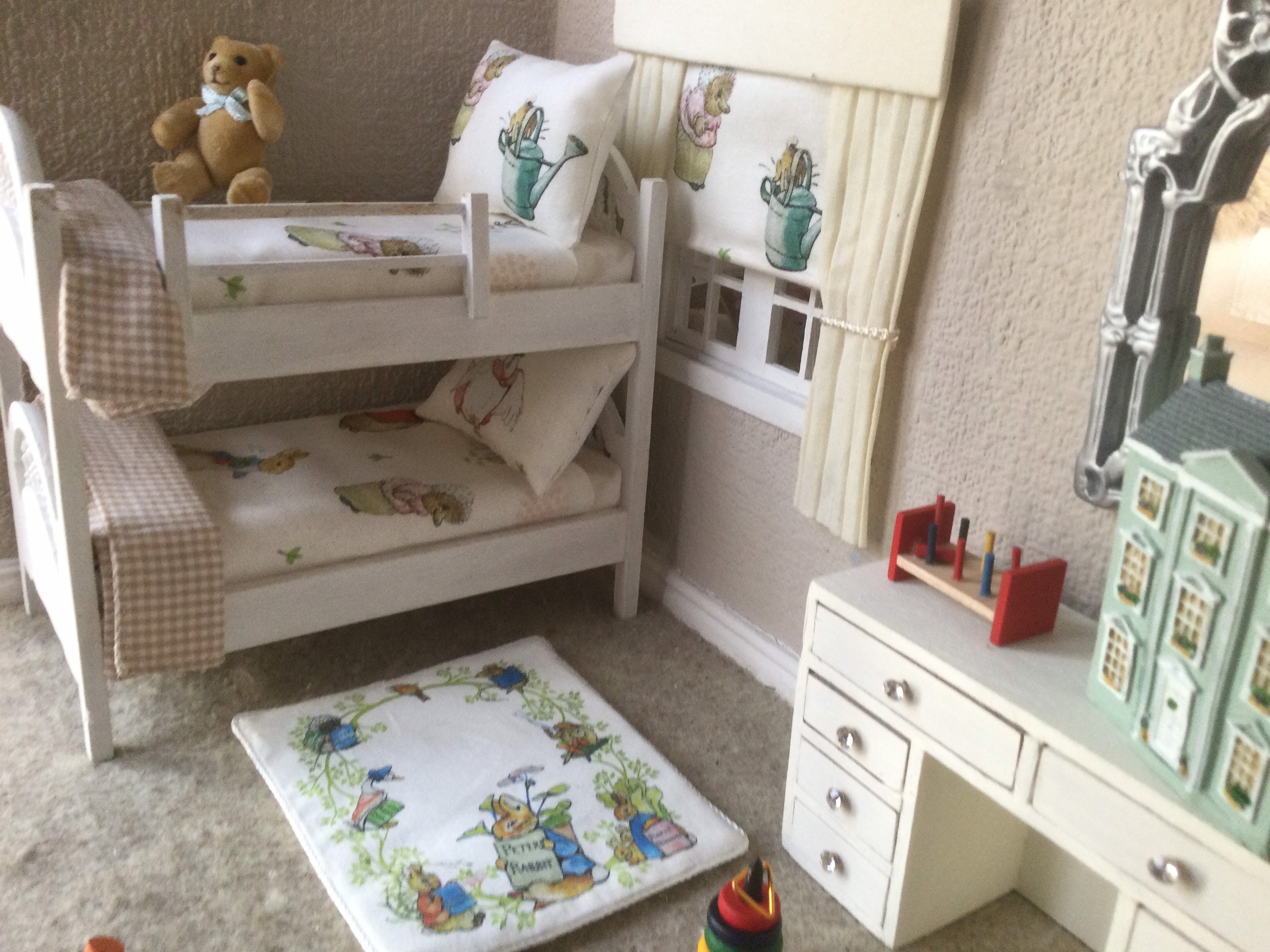 Dollhouse Bunkbed Coordinating Bedding Set in 1/12 Scale In Etsy