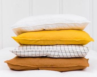 Details about   Natural Linen sheet on elastic 2 Pillowcases 50 * 70 cm or 19.7 * 27.6 in 