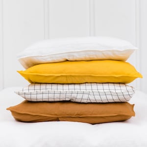Linen pillow cover, Natural Linen Throw Pillow 100% linen flax, Natural Linen Cushion Cover, Pillowcase of Organic Linen, Linen Pillowcase