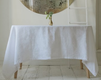 Linen tablecloth. Stonewashed linen tablecloths in various colors, 100% natural linen. Round linen tablecloth, rectangular tablecloth.