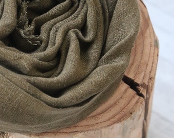 Soft natural linen scarf. Linen scarves. Unisex scarf. Cachi light scarf. Woman scarf. Man scarf.