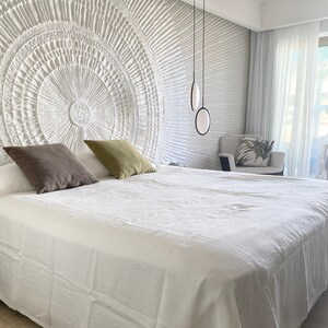 Bedspreads - Natural Linen Bedspread - King, Queen, Custom Size Bed Cover - Natural Linen Throw - Linen Bed Throw - Linen Couch Cover