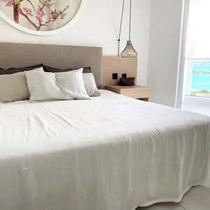 Linen Bedspreads / Linen Sofa Cover / Linen bed Throw / Custom  Size bed Cover