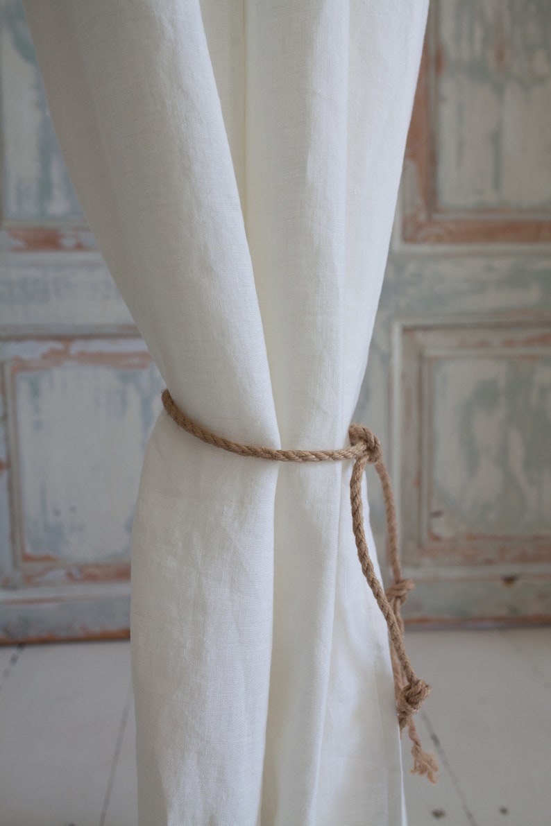 Tie Top Linen Curtain Panel. Linen Drapes. Linen Window Panel. Etsy UK