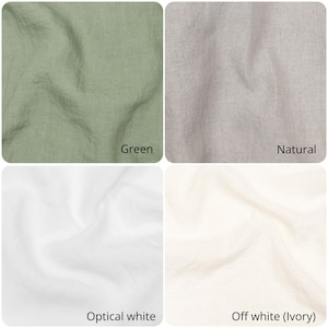 Cortinas de linho verde musgo com efeito lavado, painéis de cortina de linho com bolso para varão, cortinas de linho macias para quarto, decoração rústica para sala de estar. imagem 12