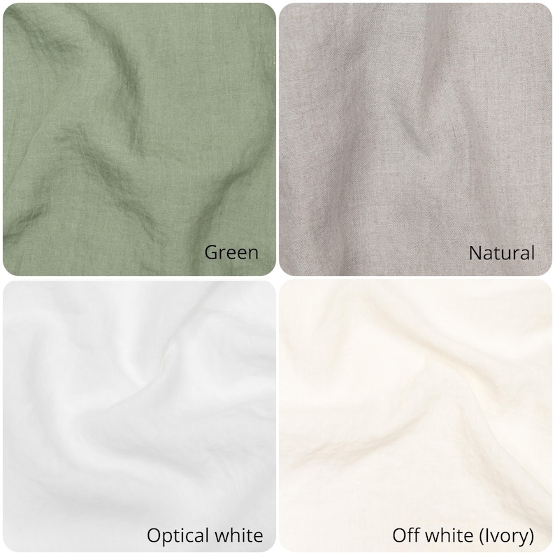 Cortinas de linho verde musgo com efeito lavado, painéis de cortina de linho com bolso para varão, cortinas de linho macias para quarto, decoração rústica para sala de estar. imagem 12