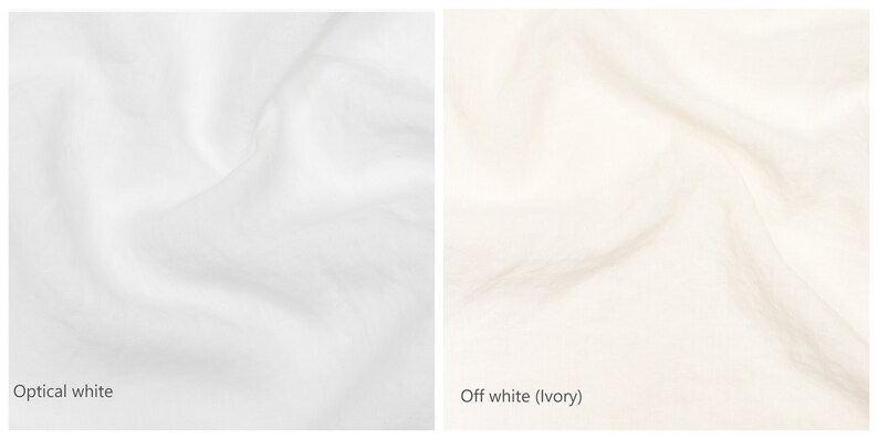 Caminos de mesa de lino. Camino de mesa de lino suave lavado en color blanco. Corredor de lino suavizado. Ropa de mesa. Decoración de mesa. Hecho a mano. imagen 10
