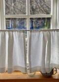 Curtains. Simple Natural Linen Curtain. White Café Curtains. Farmhouse Kitchen Curtains. Window Panel Kitchen Curtain. Custom Curtain Panel. product logo