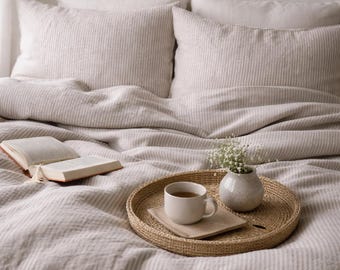 Soft Linen Bedding Set – Duvet Cover + 2 Pillowcases | Handmade in Lithuania