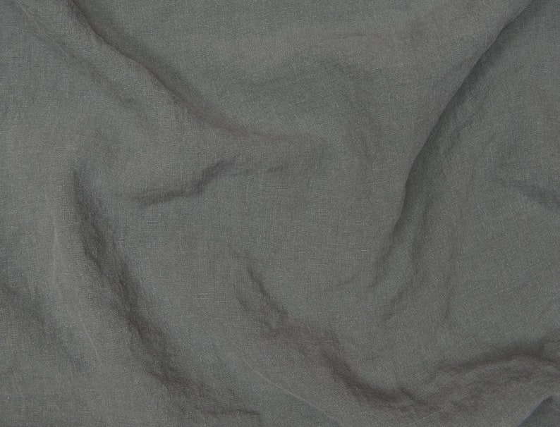 Stone Washed Linen Bedding in Gray. Linen Duvet Cover. Luxury Linen Bedding. Natural Linen Duvet Cover. image 5