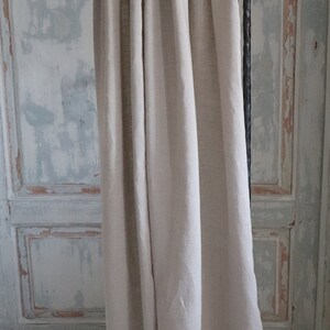 Tab Top Linen Curtain panel Natural Linen drapes Stonewashed Linen Curtain Curtains for Bedroom Custom Linen Curtain Wide Curtains image 3