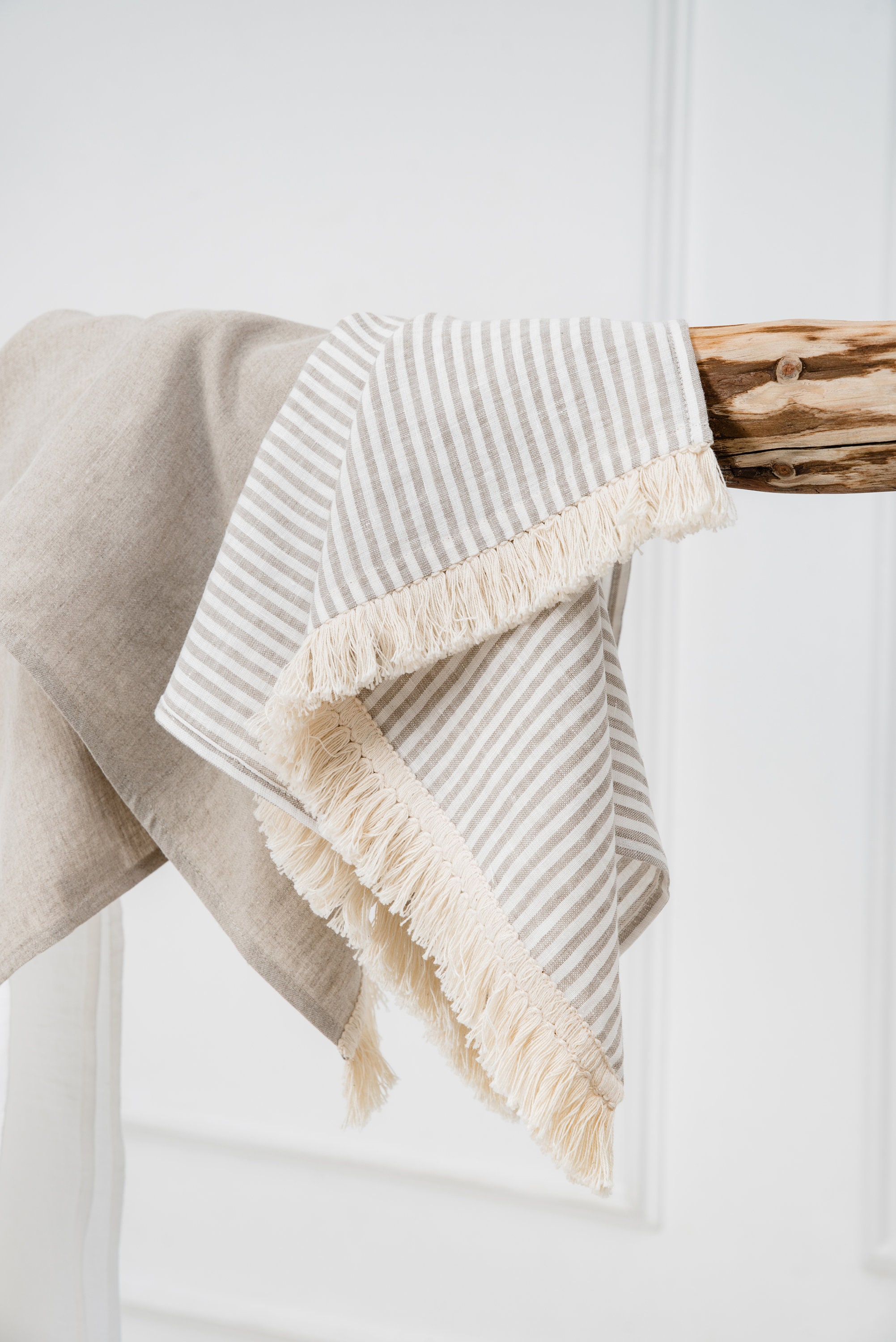 Serviette de Linge Bain, Serviette Plage, Cuisine, Macramé, Sauna, en Naturel