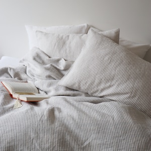 Linen bedding SET Linen Duvet Cover and 2 pillowcases Queen King Double Custom Soft linen bedding Many colors zdjęcie 1