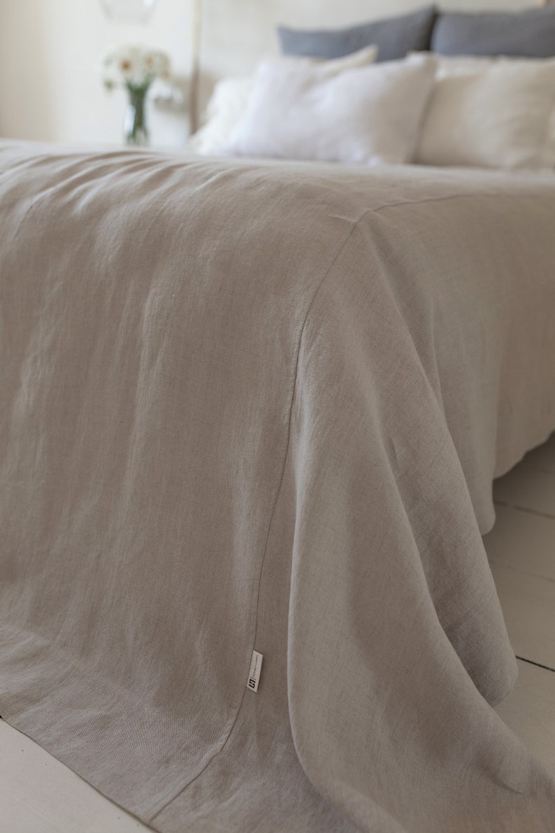 Linen Bedspread Natural Linen Bed Cover Linen Bed Throw in Etsy