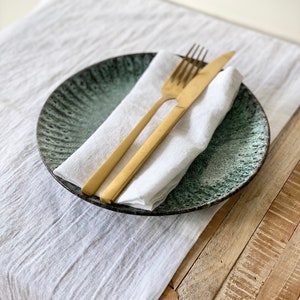 Linen Napkins Set of 2 Linen Napkins Table Napkins Mitered Corners Linen Napkins Washed Linen Napkins Stone Washed Linen image 7