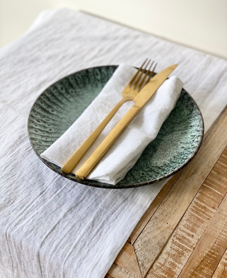 Linen Napkins Set of 2 Linen Napkins Table Napkins Mitered Corners Linen Napkins Washed Linen Napkins Stone Washed Linen image 7