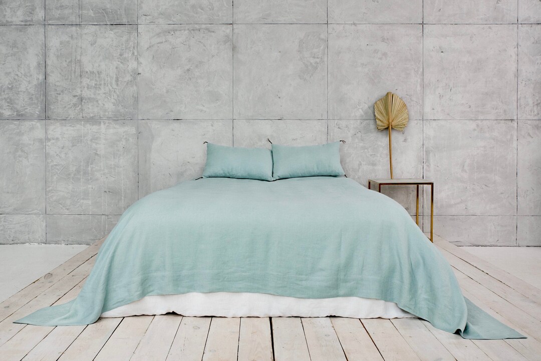 Bedspreads. Natural Linen Bedspread. Bed Throw Blanket. Luxury Linen