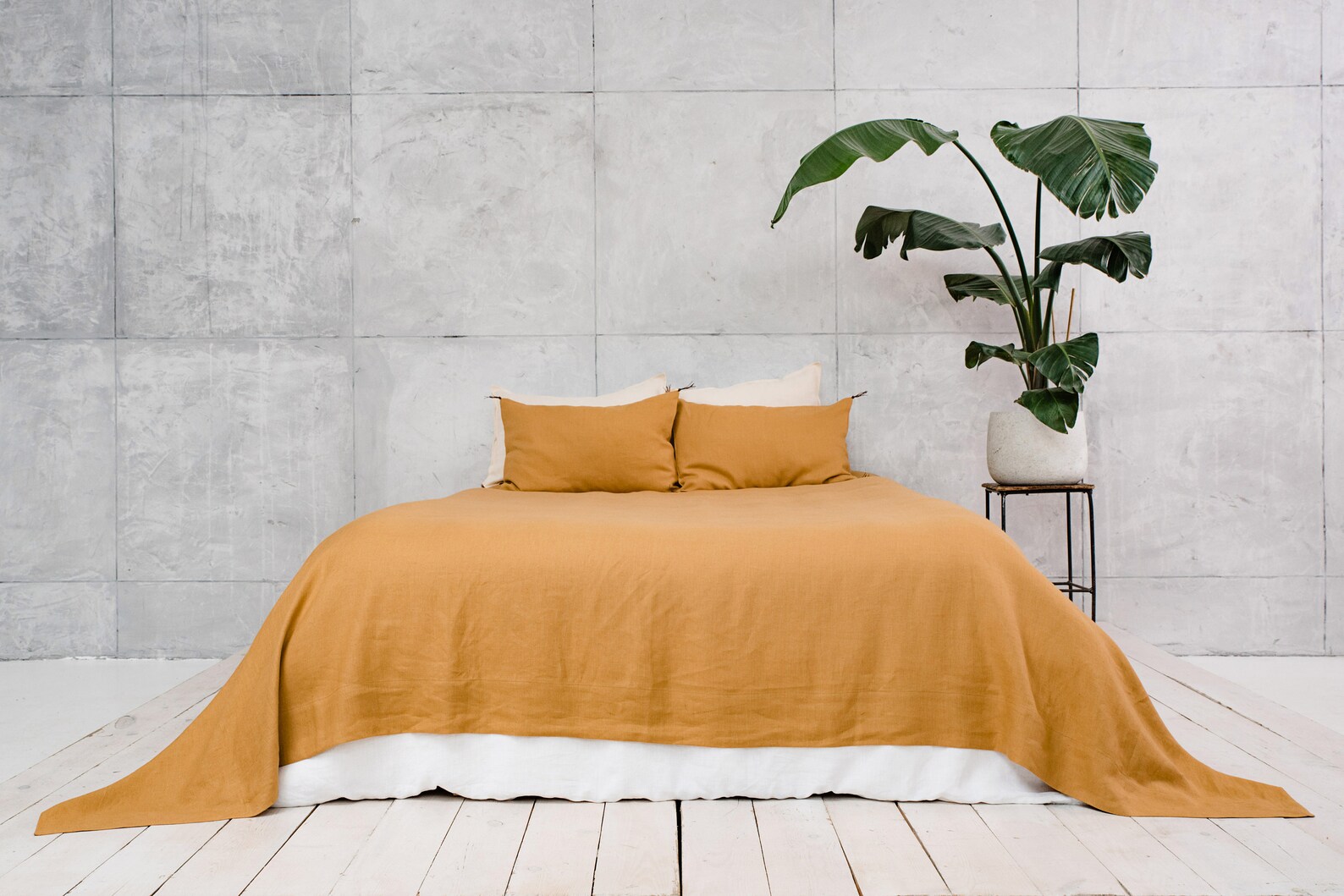 Bedspreads. Natural Linen Bedspread. Bed Throw Blanket. Luxury Linen