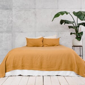 Bedspreads. Natural Linen Bedspread. Bed Throw Blanket. Luxury Linen Bedspread. Bed Blanket. Custom Blankets. King, Queen Bedspreads. image 5