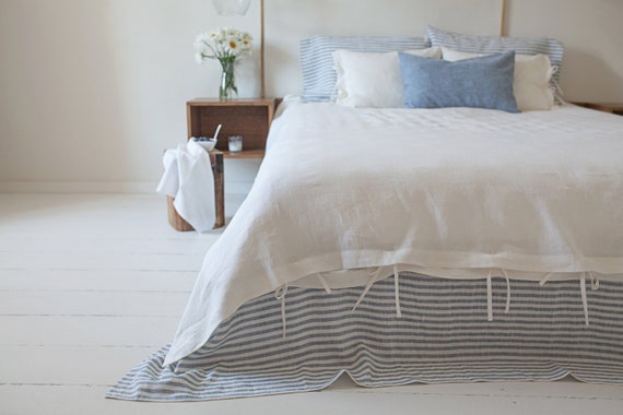 Linen Duvet Cover With Ties Stonewashed Linen Bedding Pure Etsy