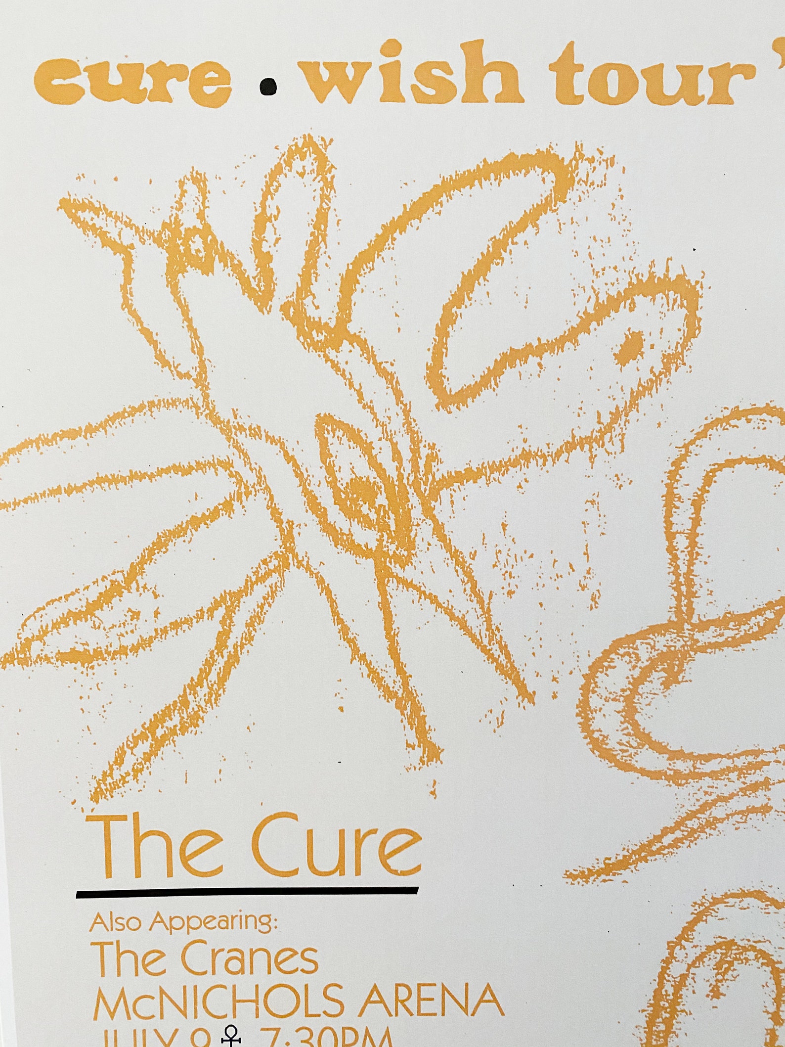 the cure wish tour poster